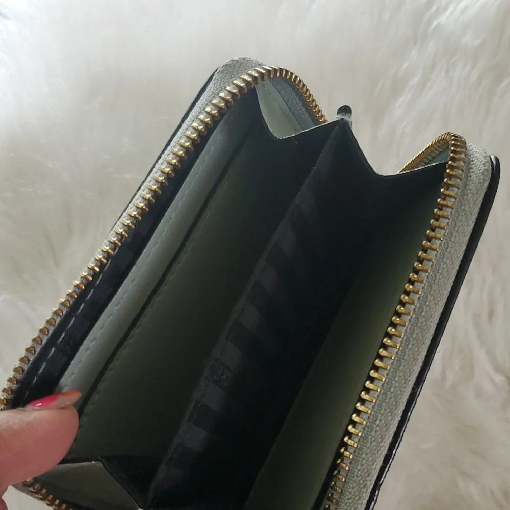 Victoria's Secret Mint Green Crocodile Textured Wallet - Picture 5 of 8